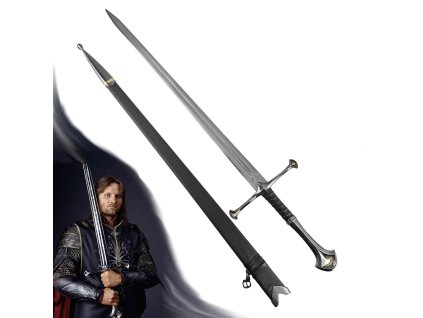 Aragornův meč "ANDURIL" plamen západu s pochvou - Pán prstenů