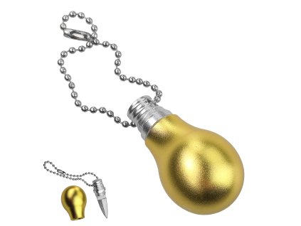 Přívěsek na klíče "LIGHT BULB" se skrytým mini nožem