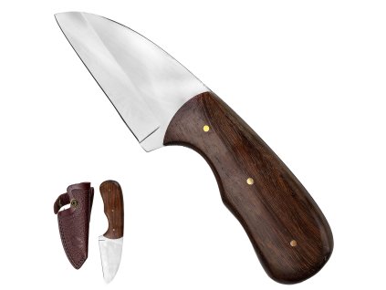 Pevný nůž "BROWN BEAR MINI" s koženým pouzdrem