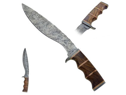 Damaškový lovecký nůž "HEAVY CALIBRE" - II. jakost