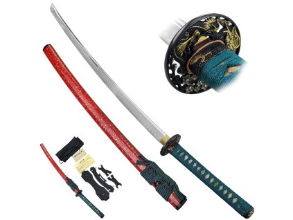 Luxusní katana "AKA NO SEIREI" s bohatým příslušenstvím