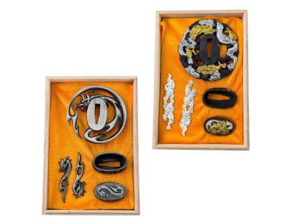 Dekorativní sada pro samurajský meč "DRAGON ORNAMENTS" 2 druhy