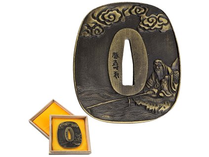 Náhradní záštita pro samurajské meče "KAWA NO SĒJI TSUBA"