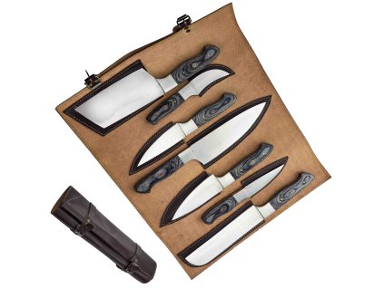 Sada kuchyňských nožů "MASTERCUT SET" s koženým pouzdrem