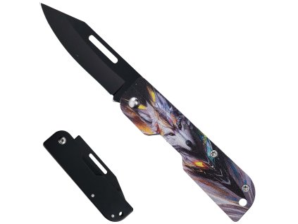 Malý zavírací nůž "ABSTRACT WOLF"