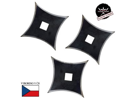 Ručně broušená vrhací hvězdice "ENTER THE NINJA " - sada 3ks