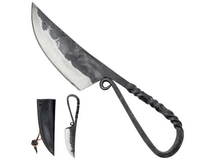 Kovaný keltský nůž "CELTIC SMITH" s koženým pouzdrem
