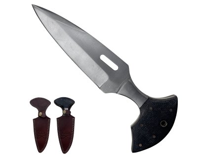 Tlačná dýka "RAVEN CLAW" s koženým pouzdrem