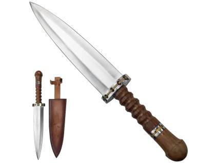 Římská dvoubřitá dýka "AQUILA BLADE" s koženým pouzdrem