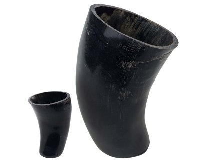 Pohár z bůvolího rohu "BLACK HORN"