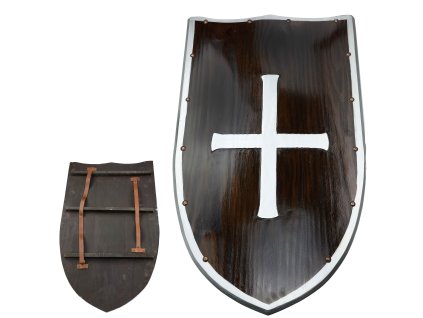 Masivní dřevěný štít "TEMPLAR SHIELD"