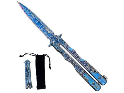 Ostrý balisong "RAINBLUE"