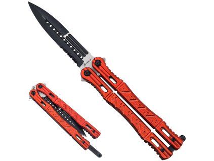 Ostrý balisong "ORANGE DANGER"