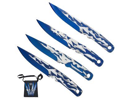 Set vrhacích nožů "BLUE DASH" s pouzdrem