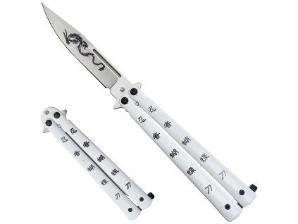 Ostrý balisong "WHITE RONIN"