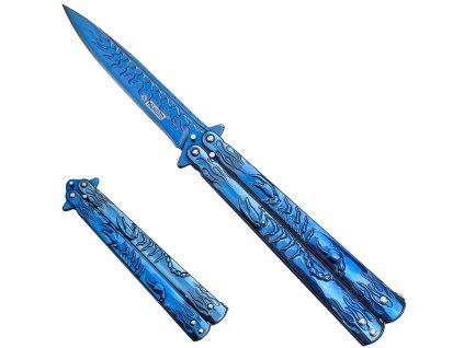 Ostrý balisong "BLUE SCORPION"