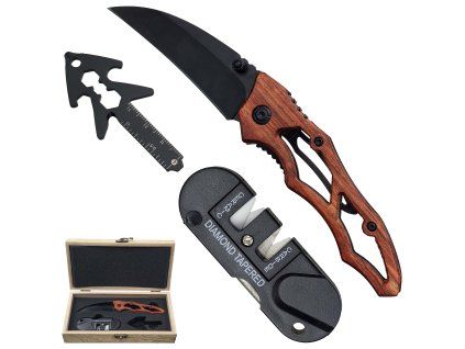 Dárková sada "HANDY GEAR" Nůž, brousek, multitool