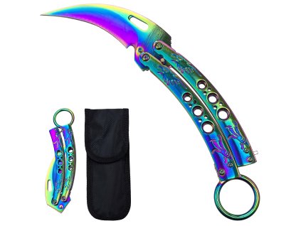 Balisong "RAINBOW KARAMBIT"