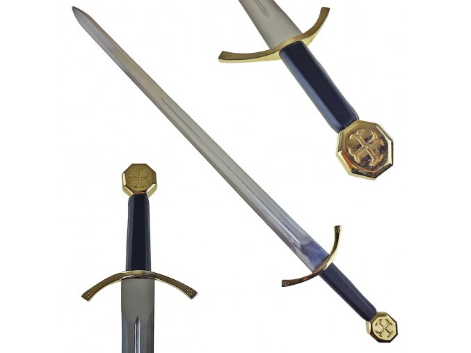 Gotický rytířský meč "TEUTONIC KNIGHTS ORDER" Kovaný, ostrý!