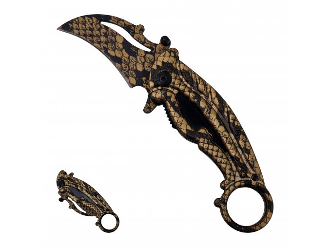 Vystřelovací kapesní karambit "RATTLESNAKE"