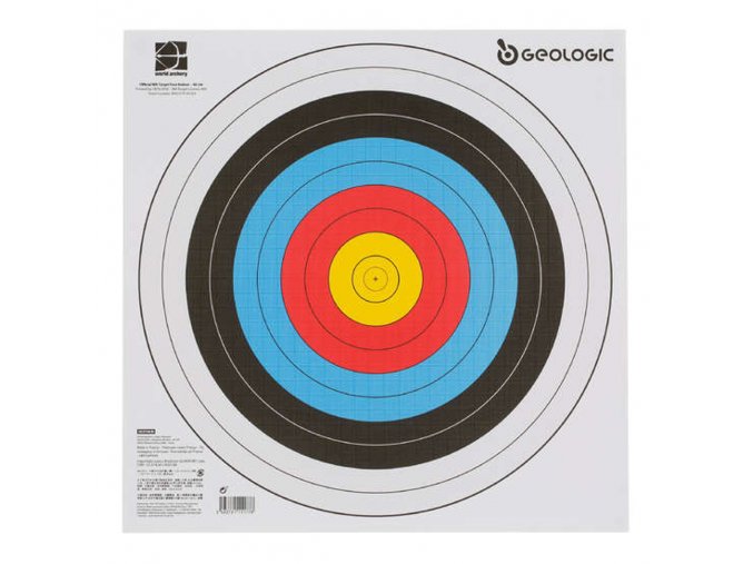 Terč pro střelbu z luku či kuše "WORLD ARCHERY" 60 cm.