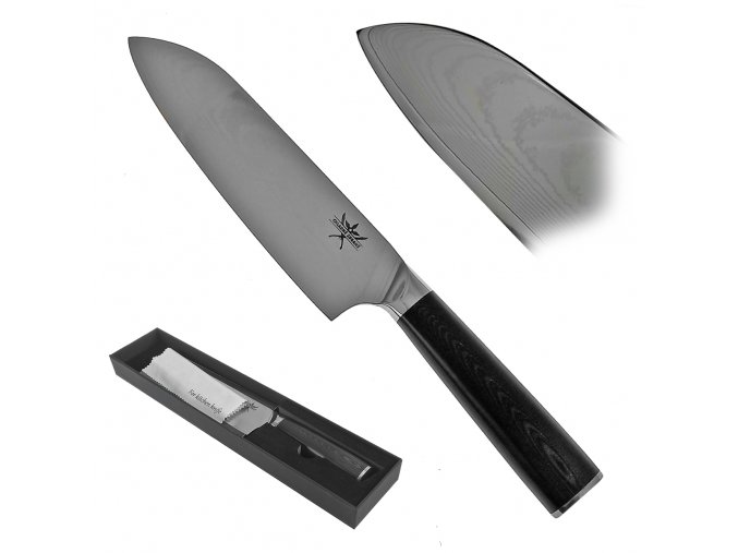 Damaškový santoku nůž "LA-GUSTA" NEREZOVÝ