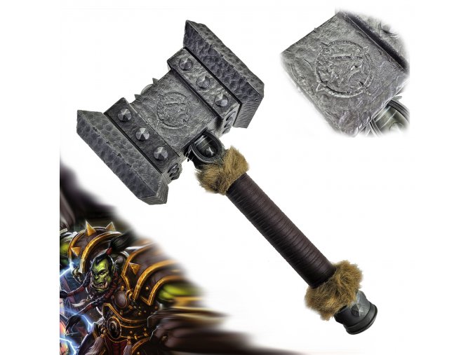 Ocelové válečné kladivo "DOOMHAMMER-STEEL" Warcraft