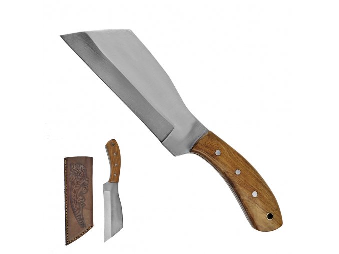Masivní nůž/sekáček "SLASHER" s koženým pouzdrem