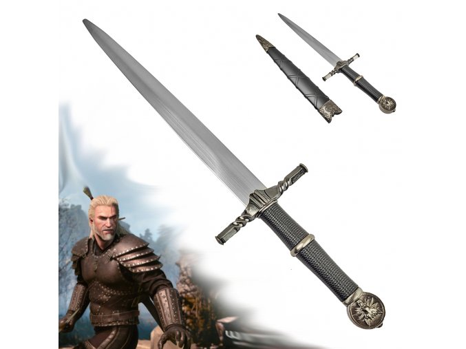 Miniatura Zaklínačova meče/dýka "WITCHER'S MINI STEEL SWORD"