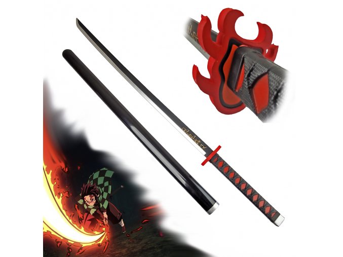 MĚKČENÁ NINCHIRIN KATANA "TANJIRO KAMADO - FLAME SWORD" - DEMON SLAYER