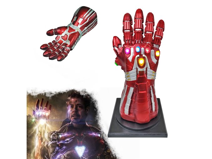 Svítící rukavice "INFINITY GAUNTLET" Iron man - HULK - pryskyřice - Avengers