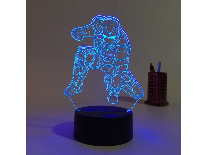 3D akrylová stolní lampička "IRON MAN MARK7" - MARVEL