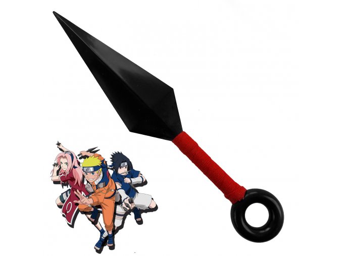 Naruto vrhací nůž "NARUTO KUNAI" plast, červený