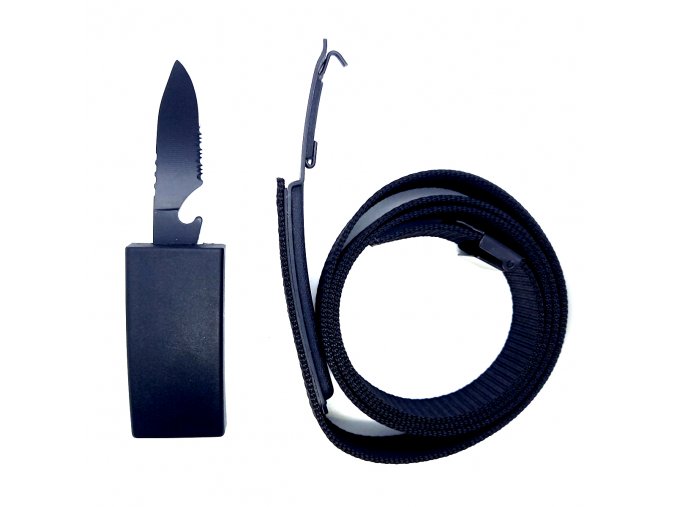 Pásek s nožem "ARMED BANDIT" černý
