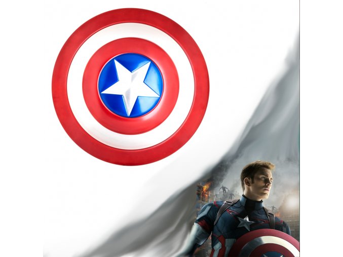 Štít Steva Rogerse "CAPTAIN AMERICA" hliníková slitina HQ