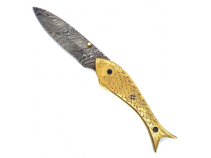 Damaškový zavírací nůž "GOLDFISH" alias Pořádná Rybička! ;)