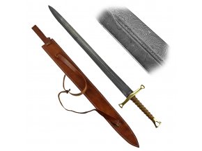 Damaškový rytířský meč "KNIGHTLY HERITAGE" kovaný!
