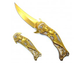 Zdobný zavírací nůž "GOLDEN MERMAID"