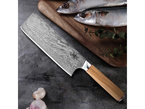 Damaškový kuchyňský nůž "NAKIRI PREMIUM" nerezový