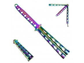 Tréninkový Balisong "FADE SATURN" duhový