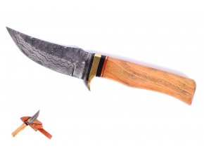 Damaškový krátký nůž "WOLFS TOOTH"