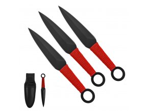Malé vrhací nože "ARROW RED" 3 kusy