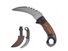 Masivní karambit "RAPTOR CLAW" s koženým pouzdrem