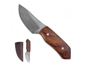 Malý pevný nůž "PUMA'S TOOTH" s koženým pouzdrem
