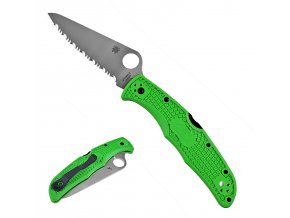 ZAVÍRACÍ NŮŽ "SPYDERCO PACIFIC SALT 2" GREEN SERRATED