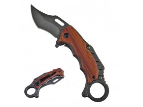 Vystřelovací kapesní karambit "DIE WOODIES