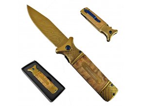 Zlatý kapesní nůž "GOLD-CORE" s klipem na opasek