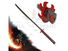 Měkčená Ninchirin Katana "TANJIRO KAMADO - FLAME SWORD" - Demon Slayer II. Jakost