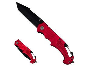 Vyhazovací kapesní nůž "RED ALERT" S karabinou