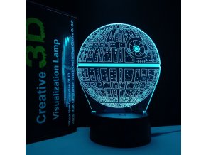 3D akrylová stolní lampička "DEATH STAR" - STAR WARS